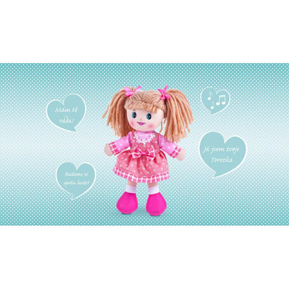 Teddies Mluvící panenka hadrová Terezka 30 cm