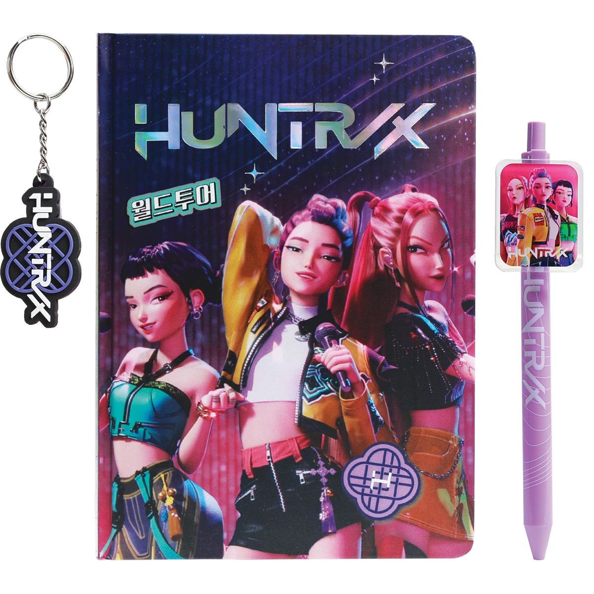 Bluesky K-pop Demon Hunters Dárkový set (blok, pero, klíčenka - Huntrix)