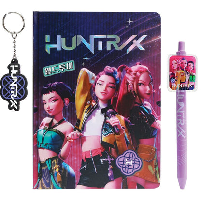 Bluesky K-pop Demon Hunters Dárkový set (blok, pero, klíčenka - Huntrix)