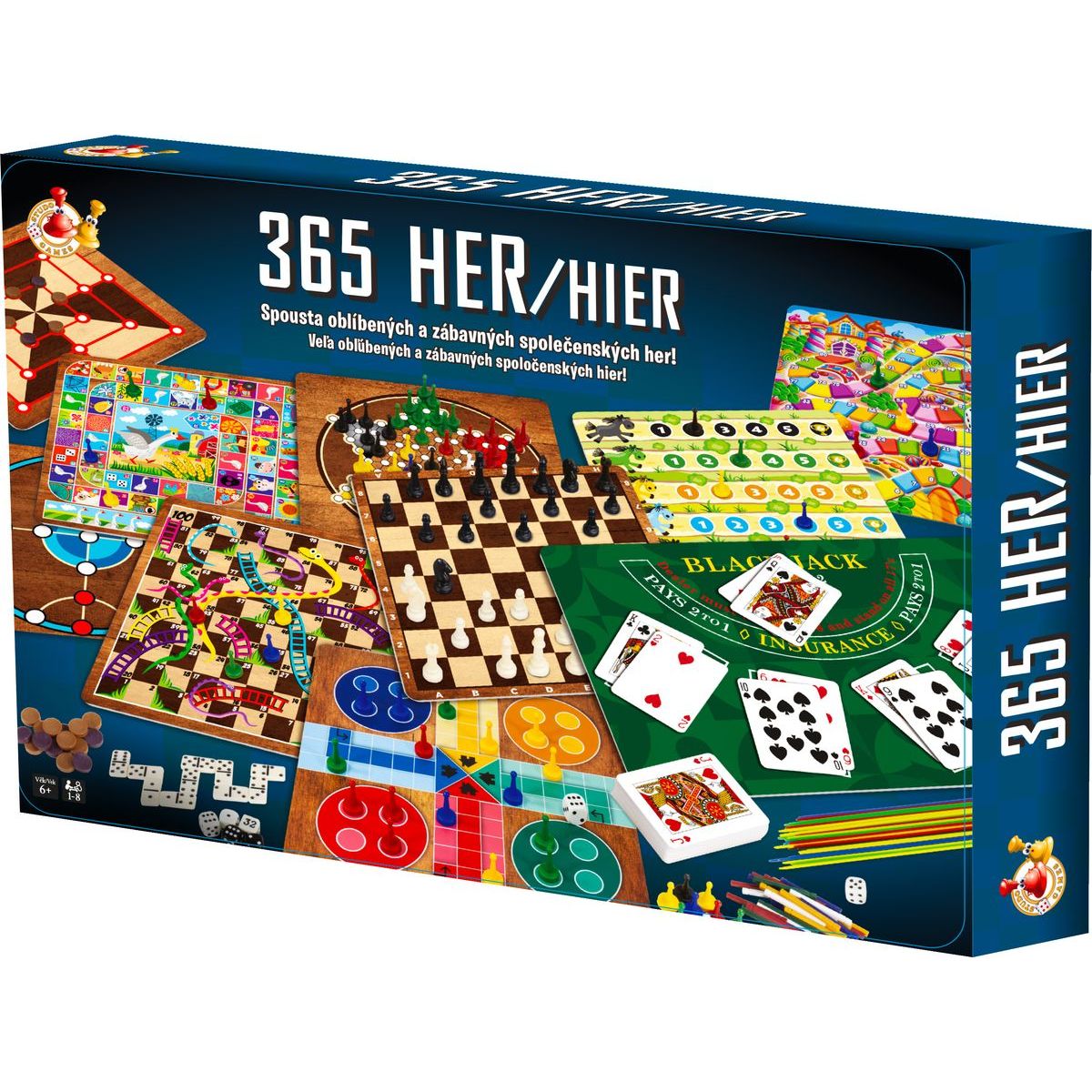 Sparkys STUDO GAMES - 365 společenských her v plechovém pouzdře