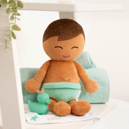 LullaBaby Panenka plyšová do vany kluk Light Brown Hair