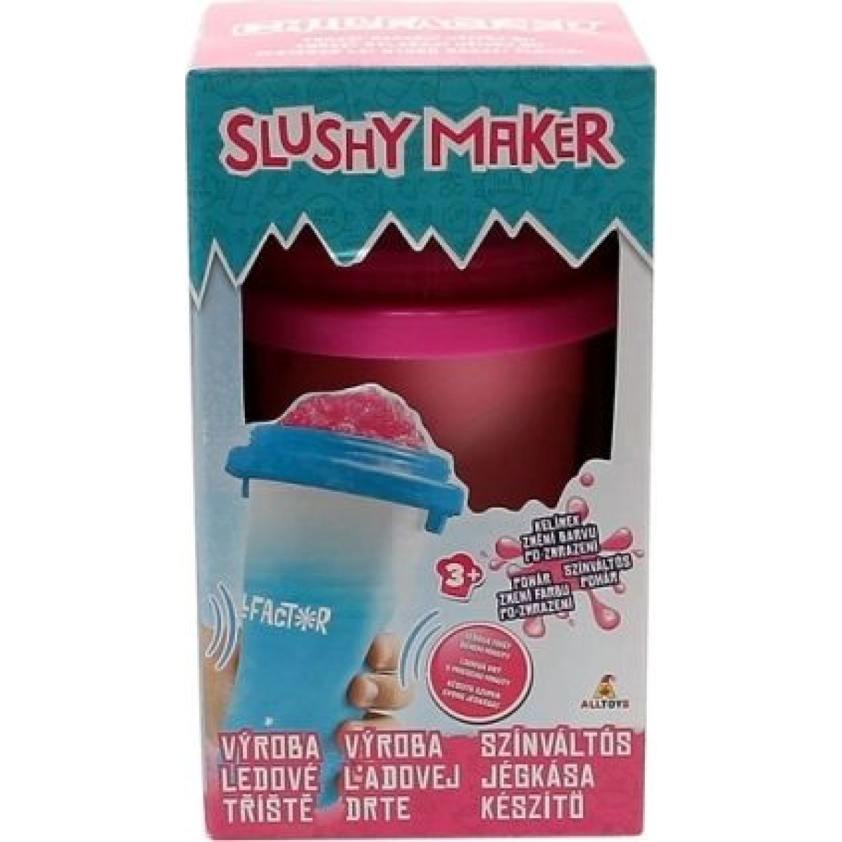 Slushy maker měnící barvu růžový - Poškozený obal