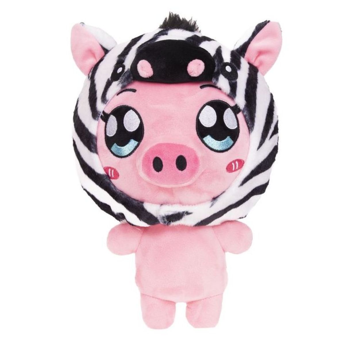 TM Toys Hoody Kin Academy Plyšové prasátko Mimi s kapucí zebry 30 cm