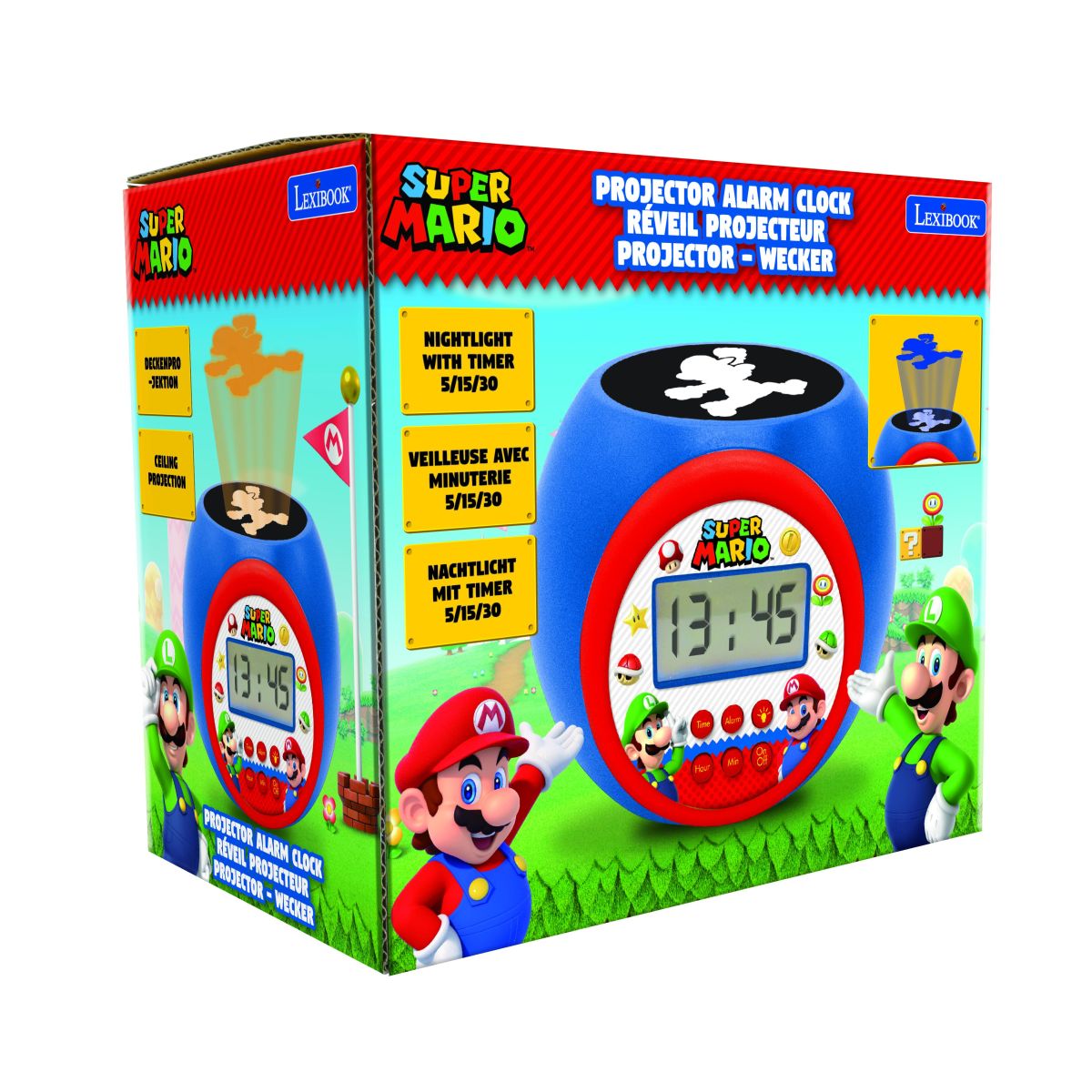 Lexibook Budík Super Mario se stropním projektorem