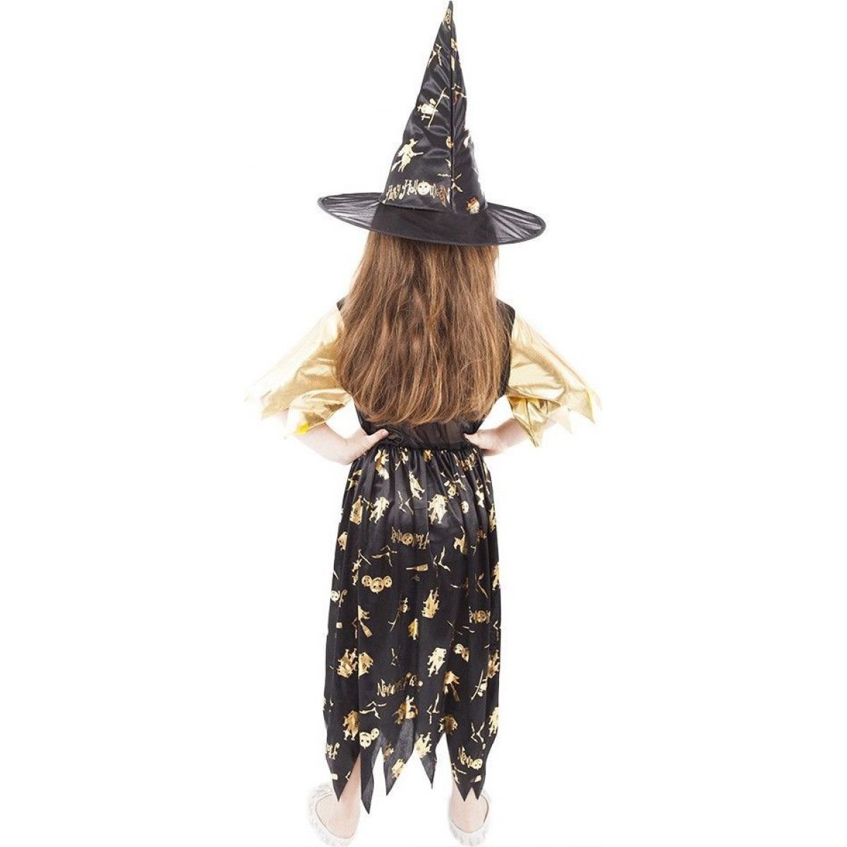 Rappa Dětský kostým Čarodějnice Halloween 116 - 128 cm