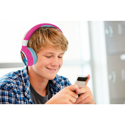 Lexibook 2v1 bluetooth skládací sluchátka Barbie s limitem hlasitosti