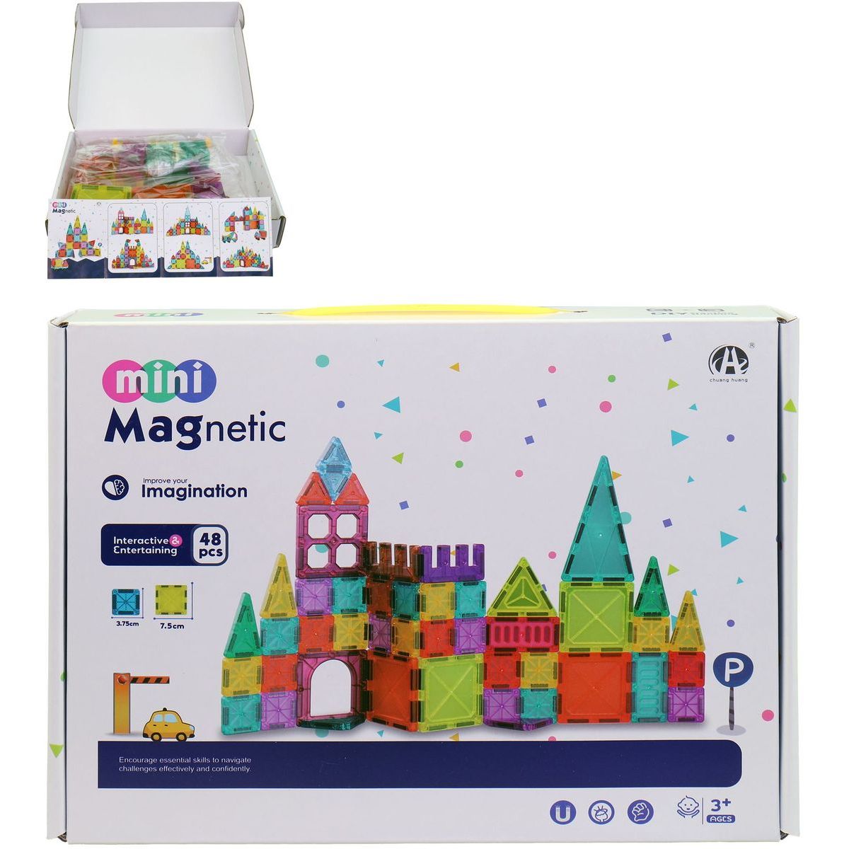 Magnetická stavebnice, 48 dílů
