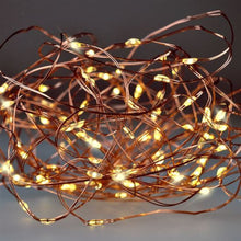 Vánoční řetěz měděný, 30 x mini LED, 3 m, 3 x AA, časovač, teplé světlo