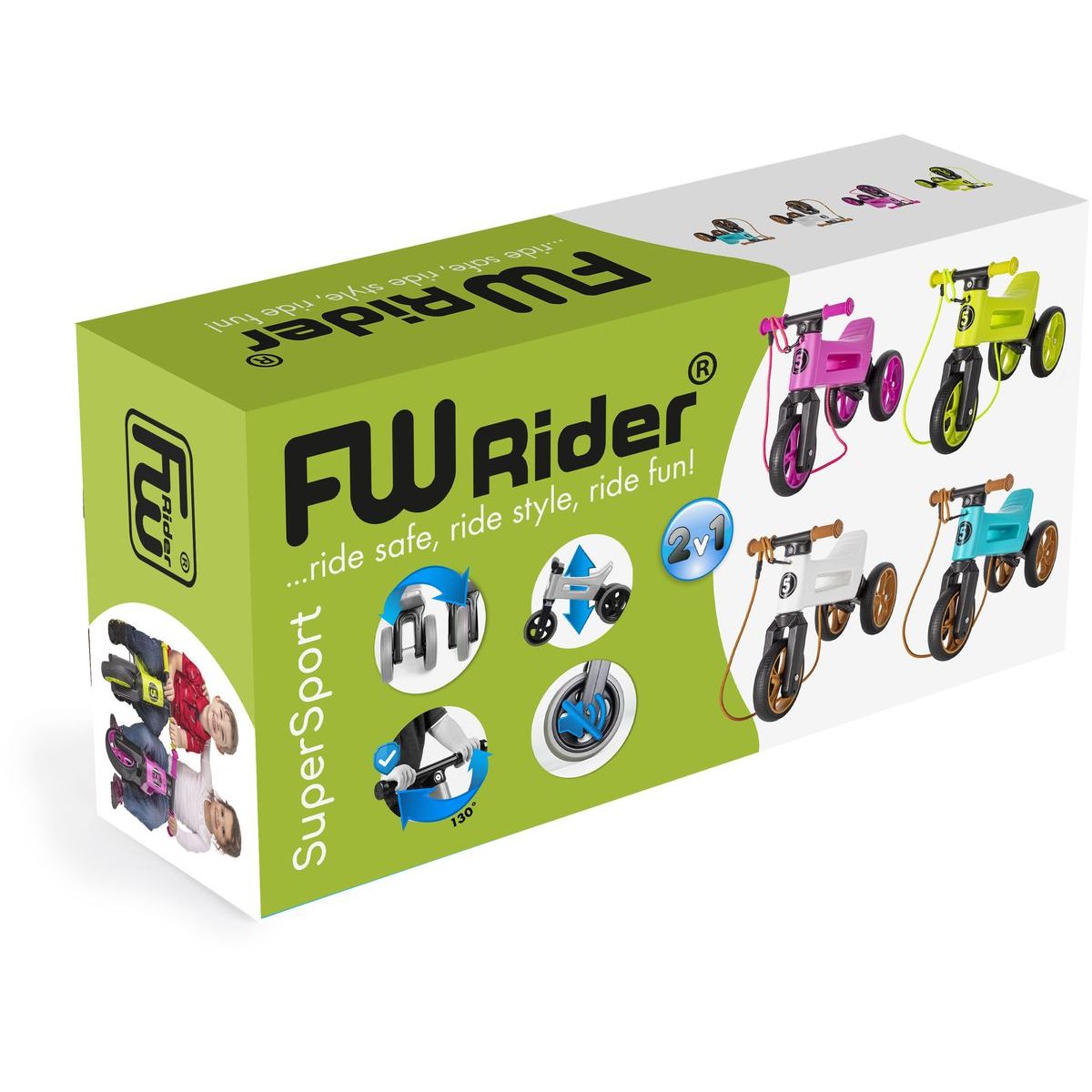Funny Wheels Odrážedlo Rider SuperSport 2 v 1 fialové