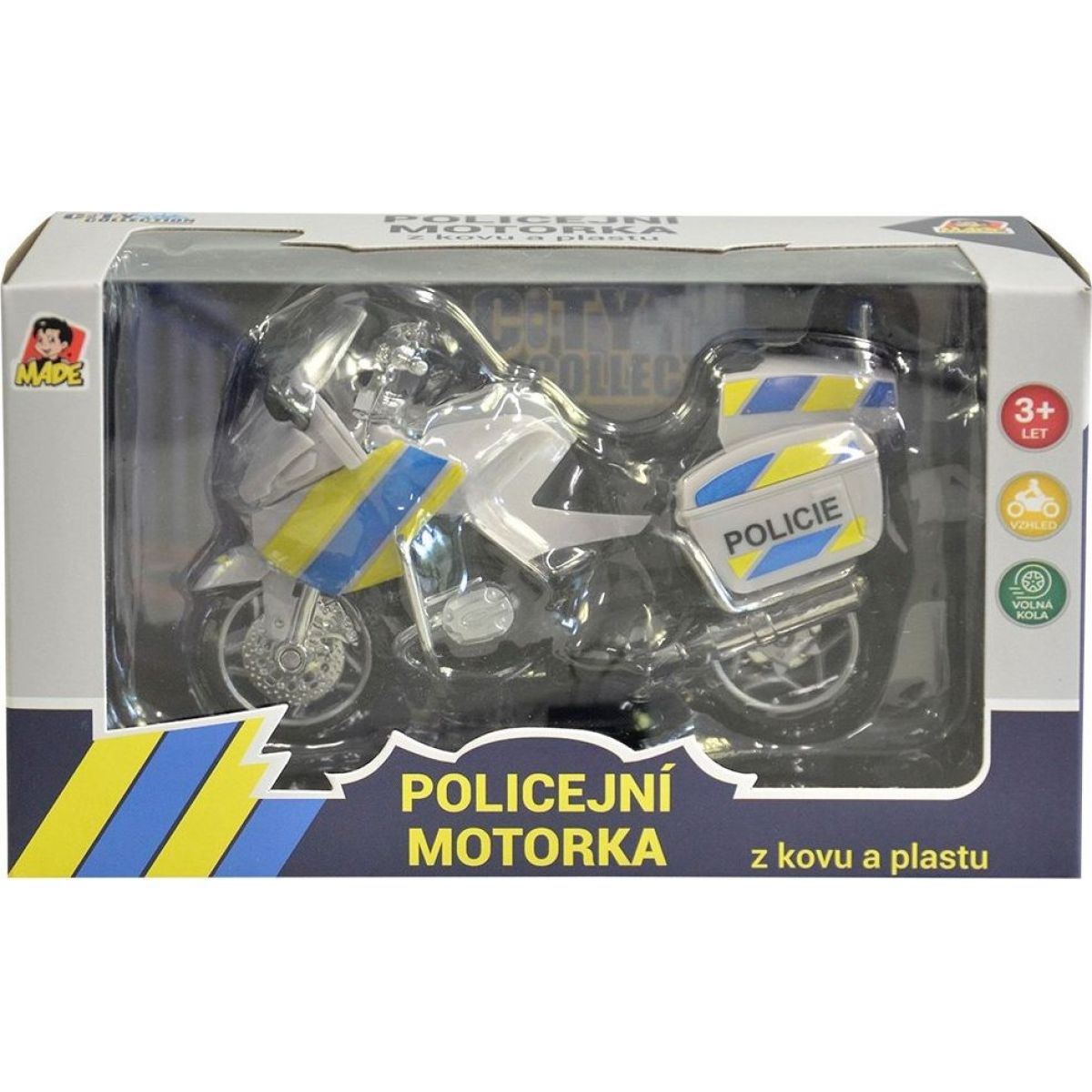 Motorka policejní kovová CZ 18 cm