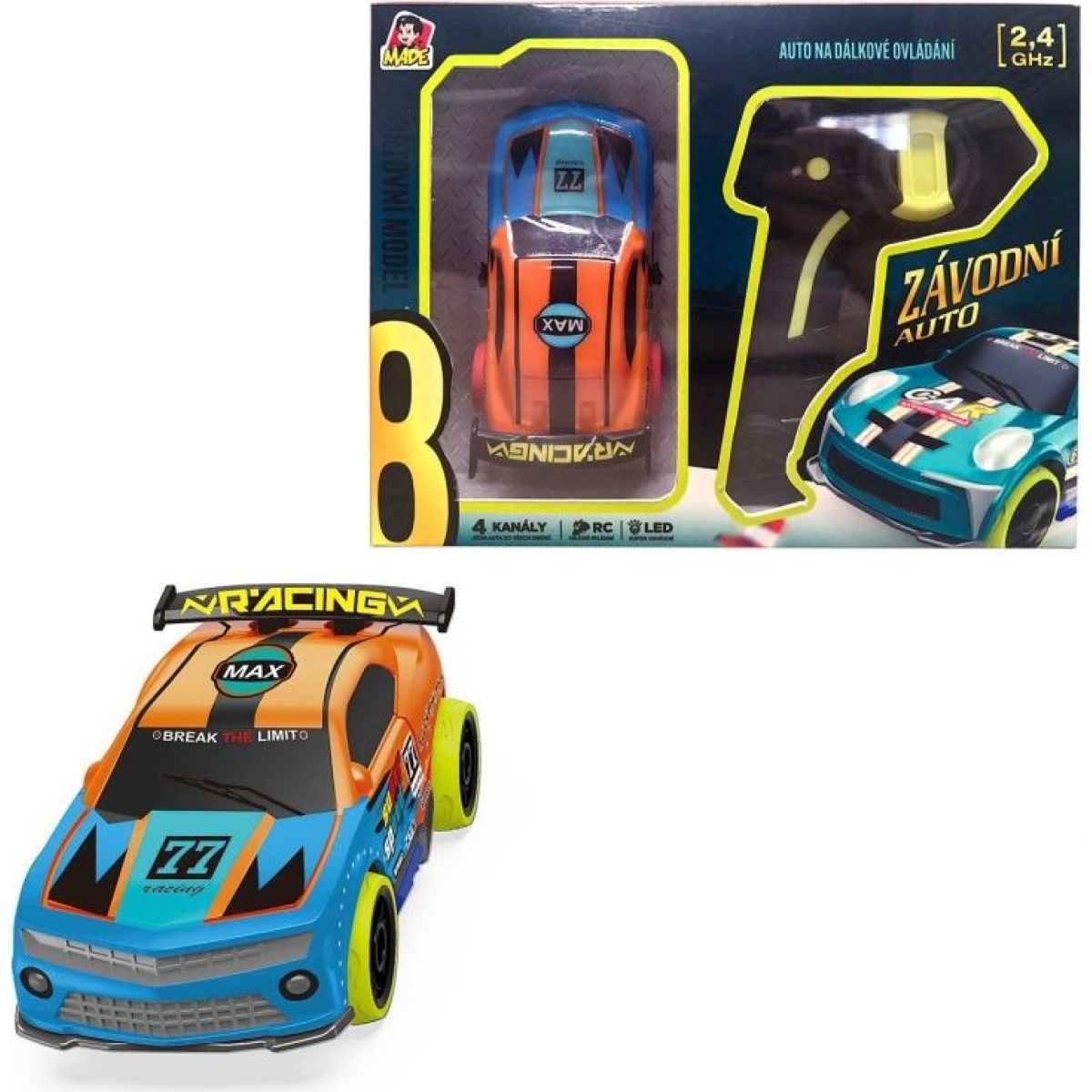 MaDe Auto závodní na ovládání, 2,4 GHz, 13 cm