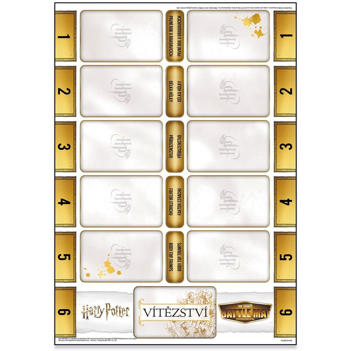 Alltoys Společenská hra Harry Potter Top Trums battle mat