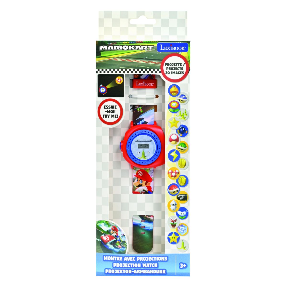 Lexibook Digitální promítací hodinky Mario s 20 obrázky