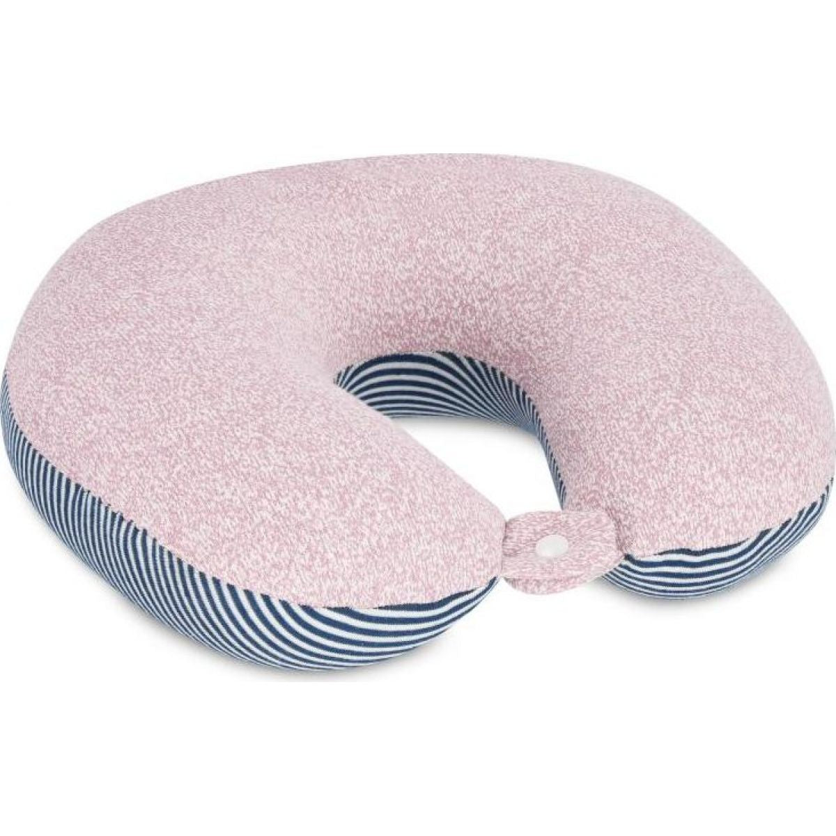 Spokey Cuddly Dětský cestovní polštářek a plyšová hračka 2 v 1 Hrošík 30 cm
