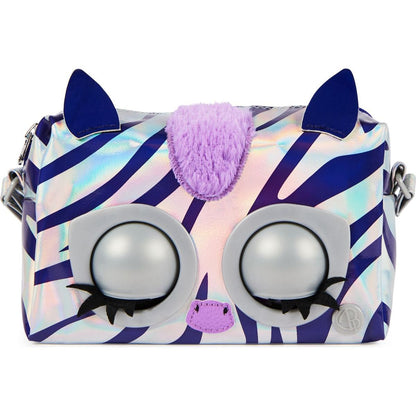 Purse Pets Metalická interaktivní kabelka zebra