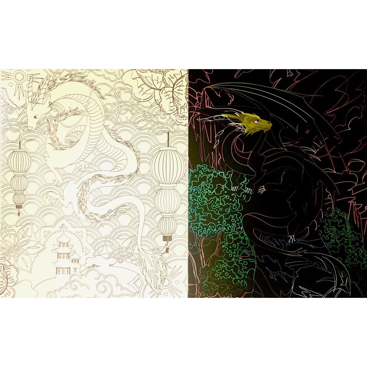SUN Draci - úžasná škrábací knížka a omalovánky