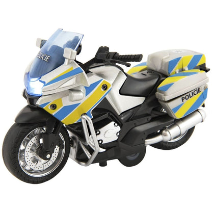 Motorka policejní 12 cm a zpětné natažení se světlem a zvukem CZ