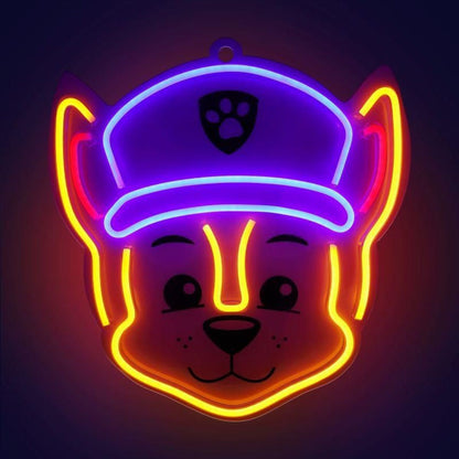Dekorativní LED neon Tlapková patrola - Chase