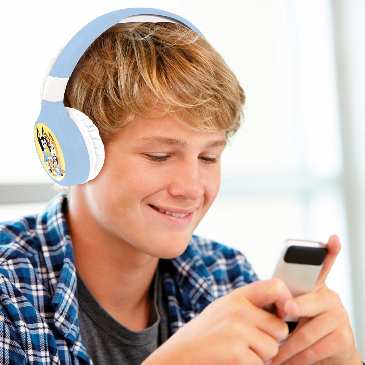 Lexibook 2v1 bluetooth skládací sluchátka Bluey s limitem hlasitosti