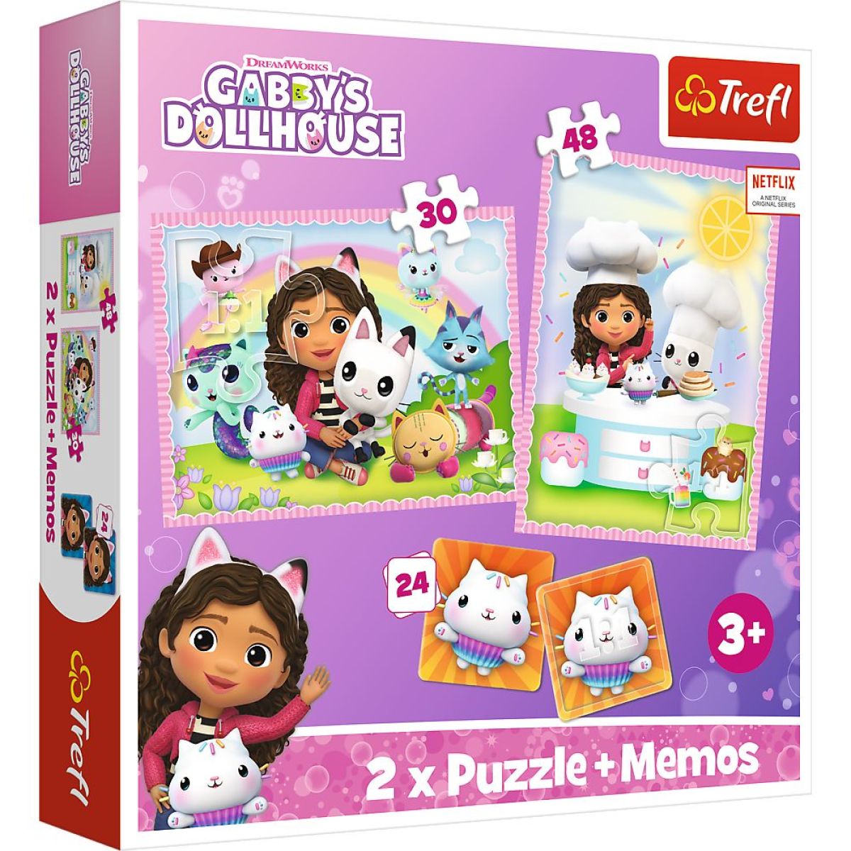 Trefl Puzzle Gábinčin kouzelný domeček 2v1 + pexeso