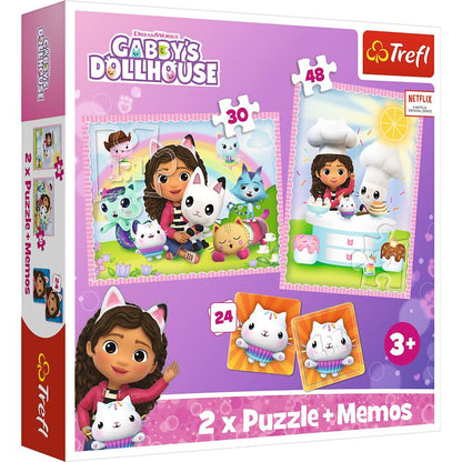 Trefl Puzzle Gábinčin kouzelný domeček 2v1 + pexeso