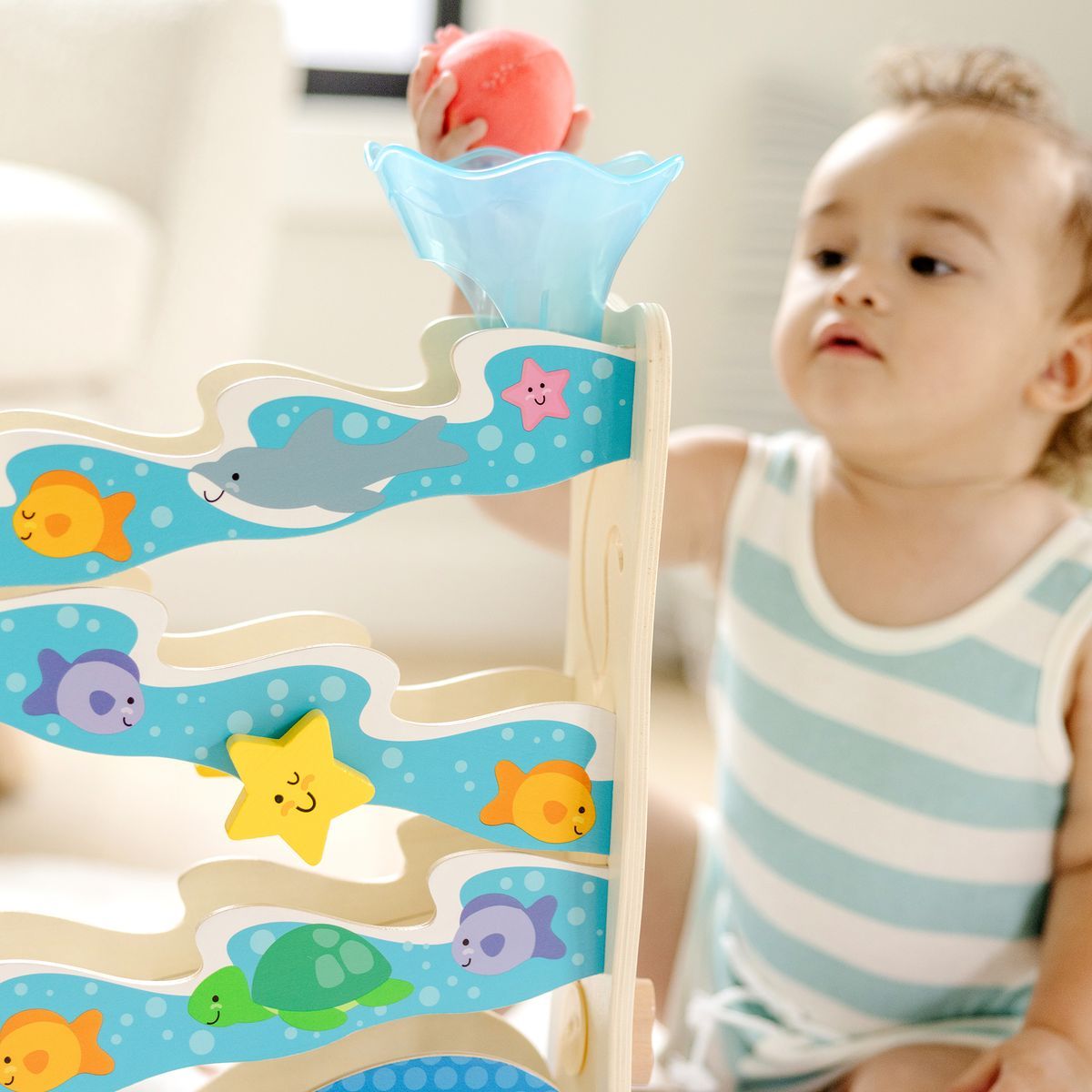 Melissa & Doug Rollables dřevěná skluzavka
