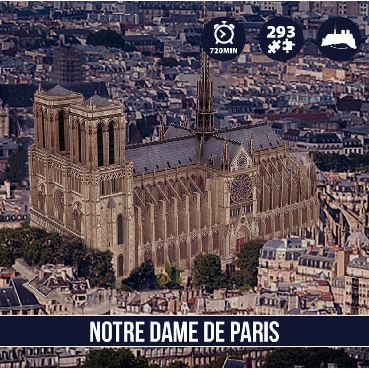 Cubicfun 3D Puzzle Notre Dame 293 dílků - Poškozený obal