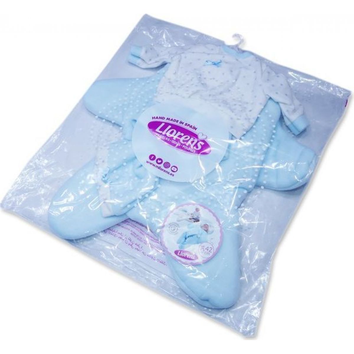 Llorens M740-37 obleček pro panenku miminko New born velikosti 40-42 cm