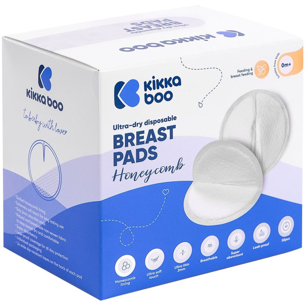 KikkaBoo Vložky do podprsenky Honeycomb 50 ks