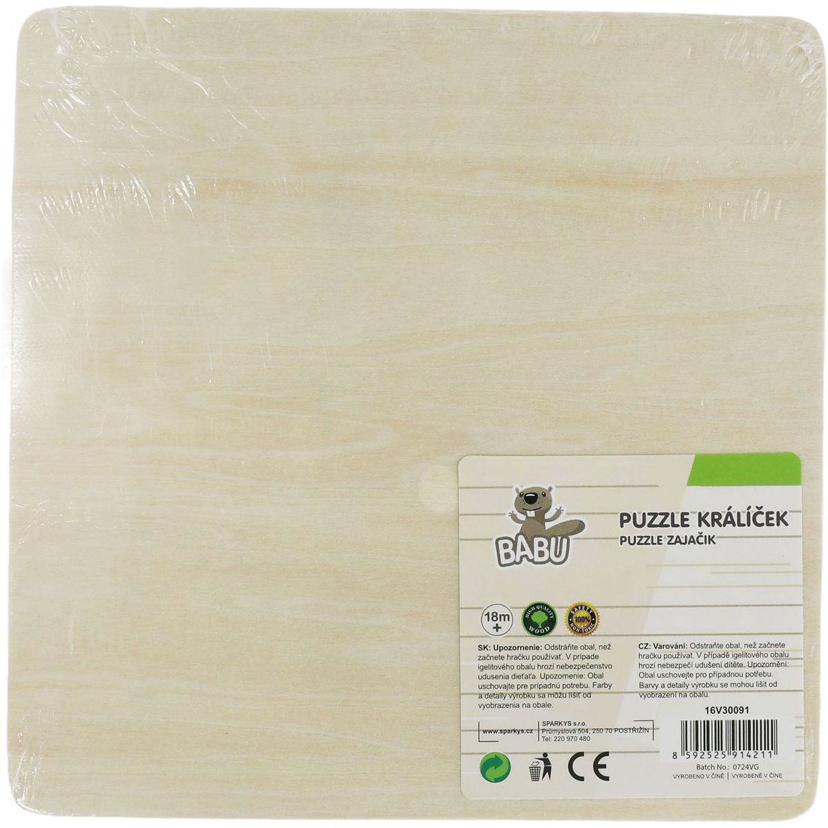 BABU - Ručně vyráběné puzzle - Králíček
