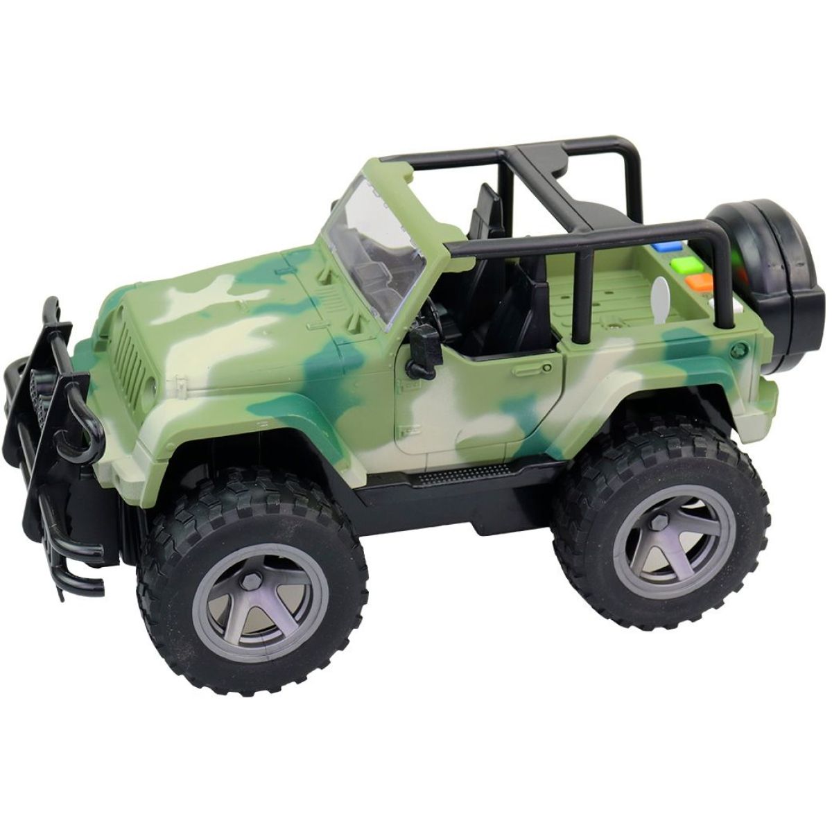 MaDe Jeep vojenský na setrvačník s reálným hlasem posádky 23 cm