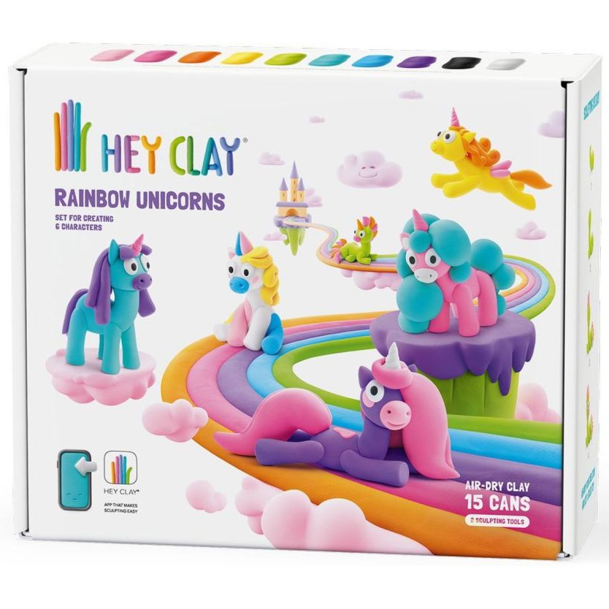 Hey Clay Sada Jednorožci 15ks CEE