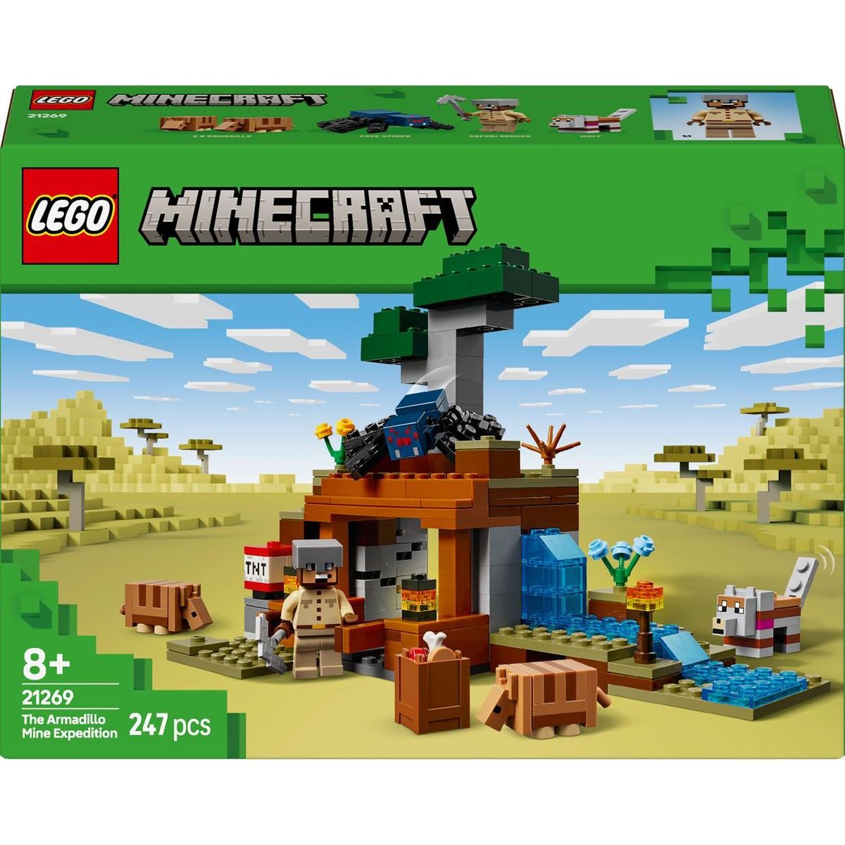 LEGO® Minecraft® 21269 Výprava do dolů a pásovec