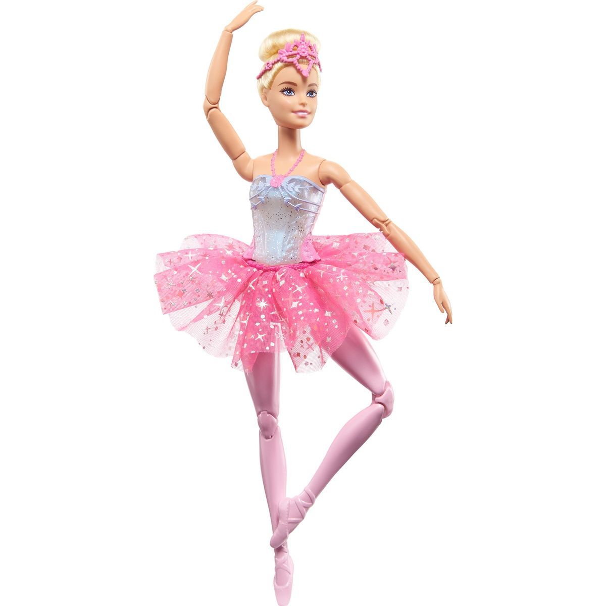 Mattel Barbie svítící magická baletka s růžovou sukní 31 cm