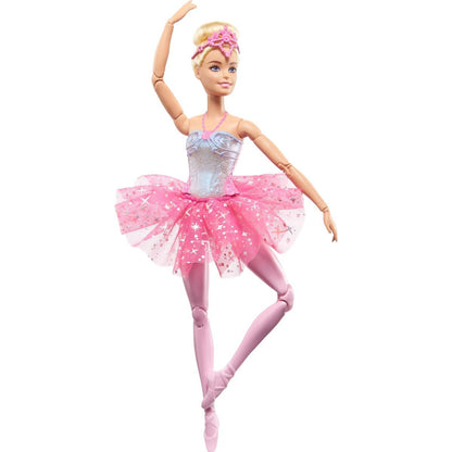 Mattel Barbie svítící magická baletka s růžovou sukní 31 cm
