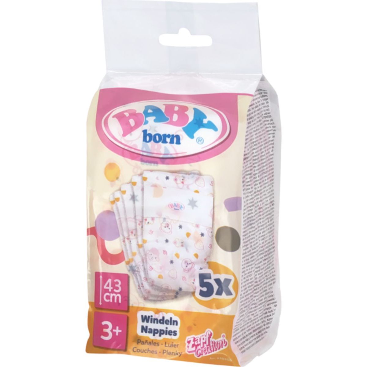 Zapf Creation Baby Born Plenky 5 ks pro panenky 43 cm