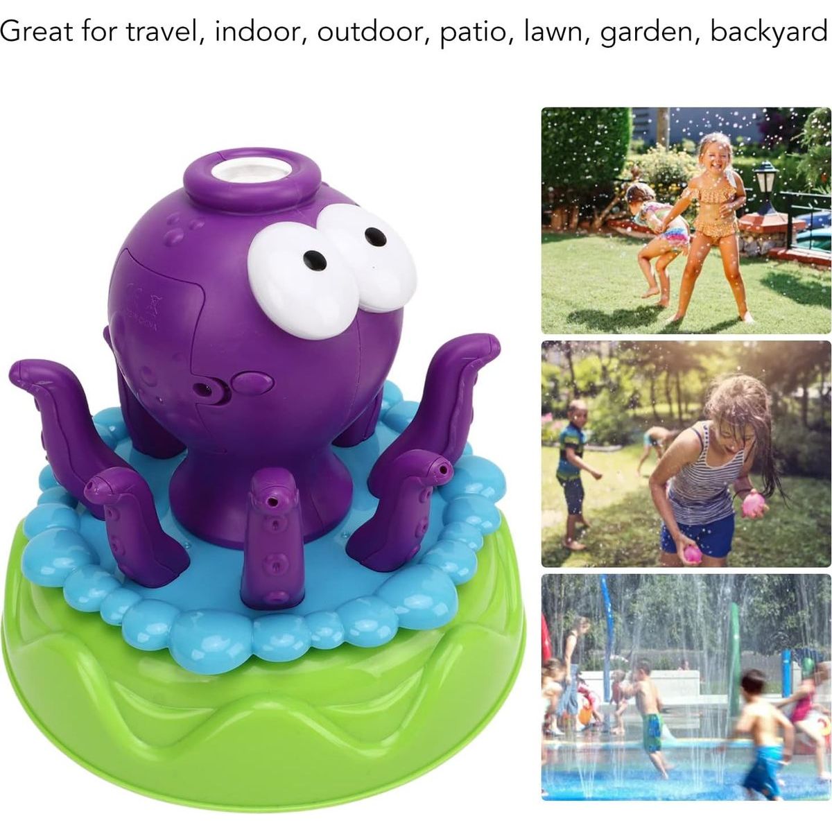 Alltoys Stříkací chobotnice na zahradu s bublifukem 150 ml zelený podstavec