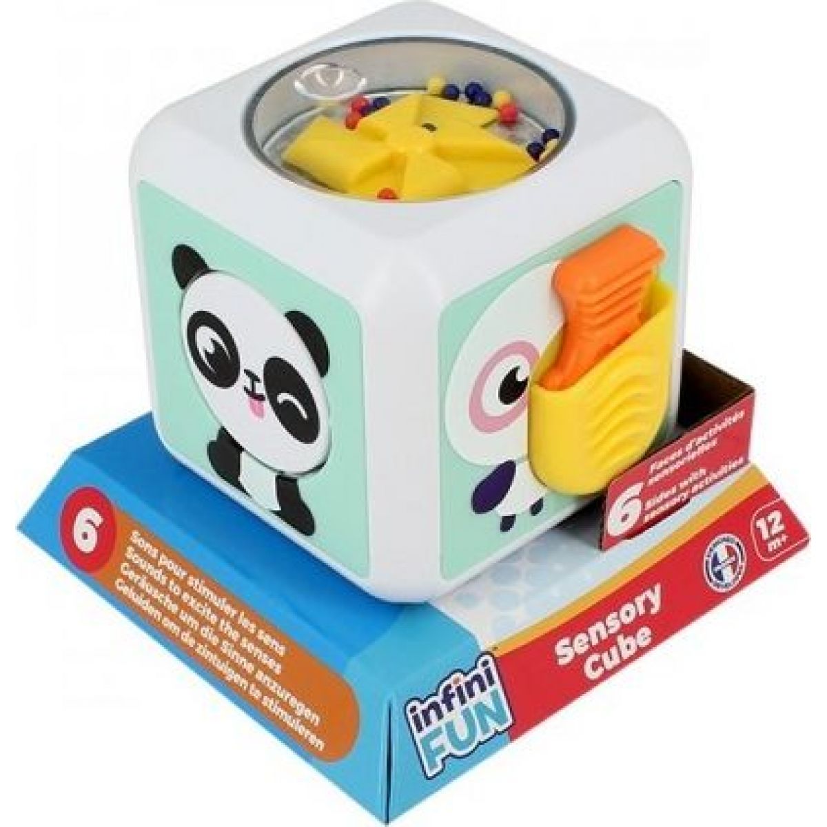 Alltoys Kostka senzomotorická hračka - červená vrtulka