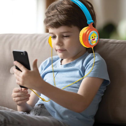 Lexibook Skládací drátová sluchátka Baby Shark s limitem hlasitosti