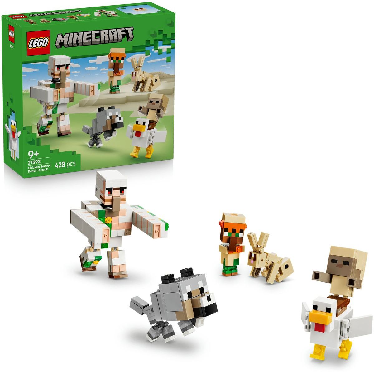 LEGO® Minecraft® 21592 Kuřecí žokej a útok v poušti