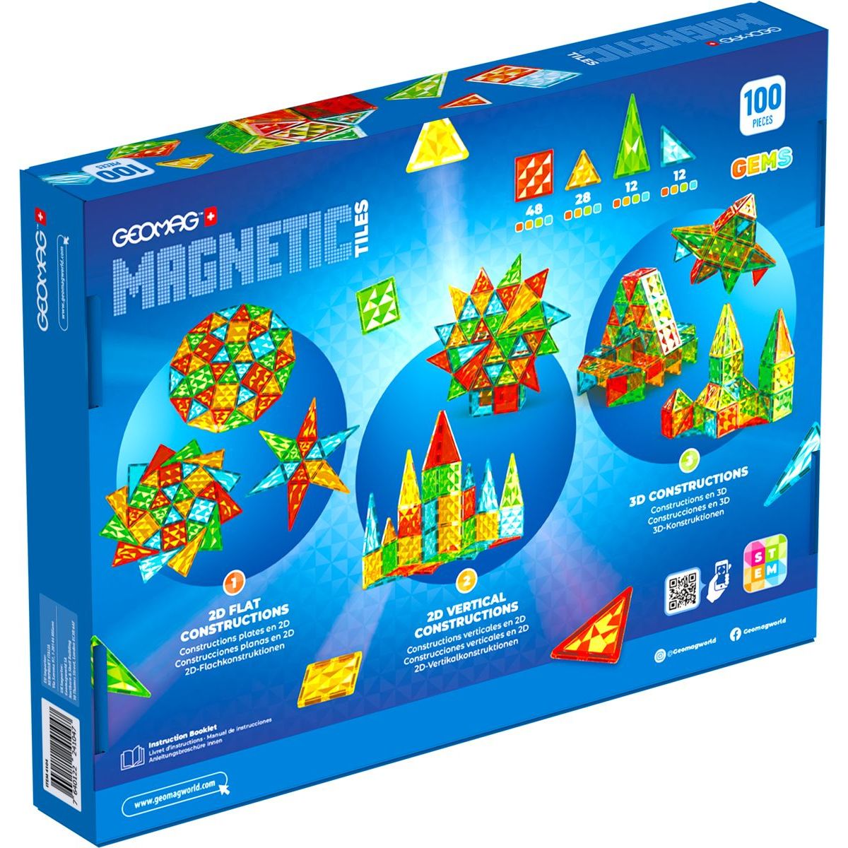 Geomag Magnetic Tiles 100 dílků