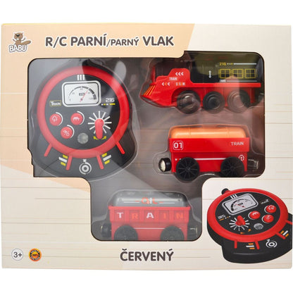 Sparkys BABU vláčky - RC Parní vlak - červený (se zvuky, světly a kouřovými efekty)