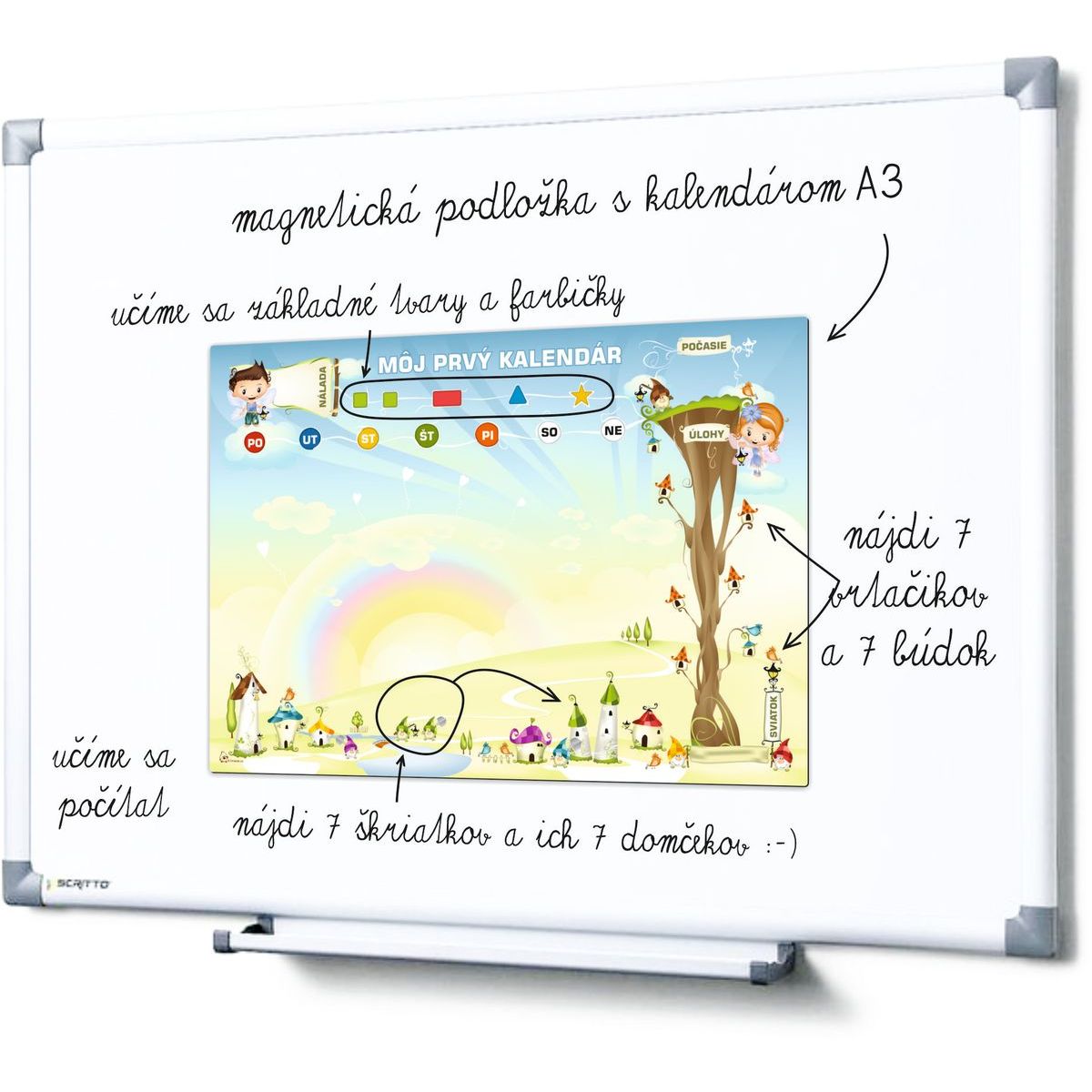 Kalendár magnetický - Škôlka 114 ks magnetiek v kartóne SK verzia