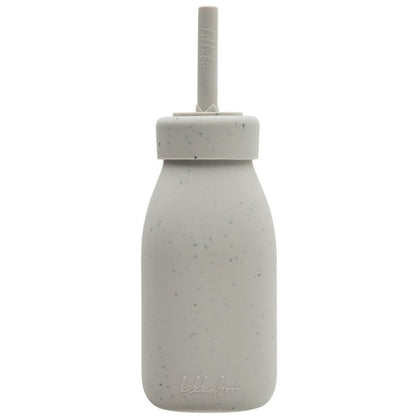 KikkaBoo Láhev s brčkem Platinum Silicone Sand