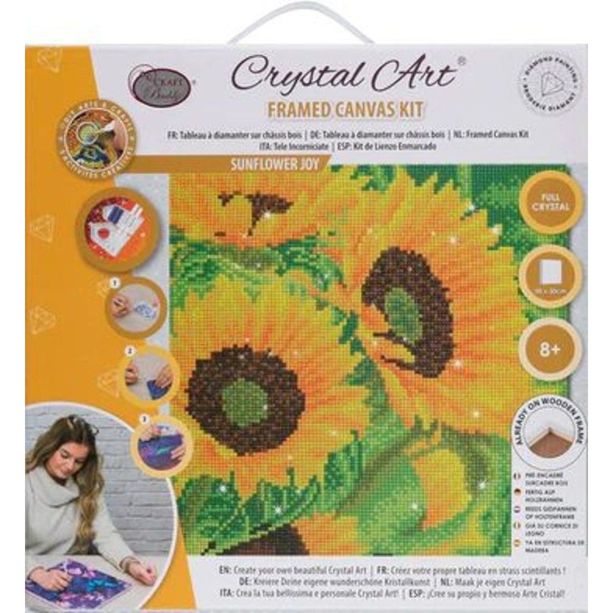 Craft Buddy Crystal Art plátno Slunečnice