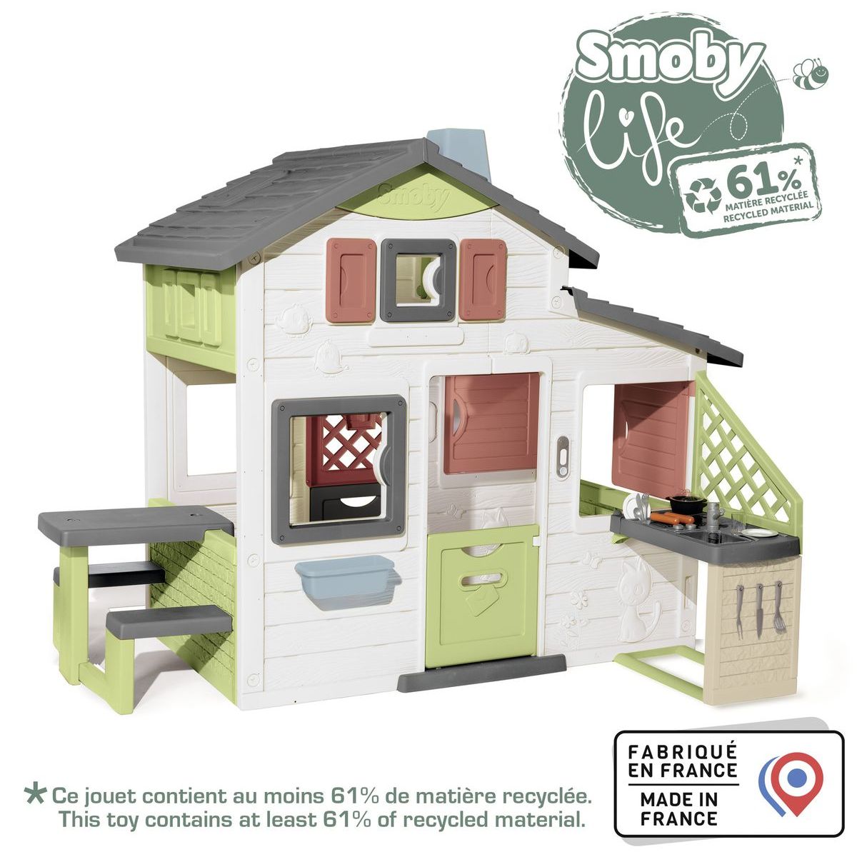 Smoby Domeček Life Friends House s kuchyní rozšiřitelný