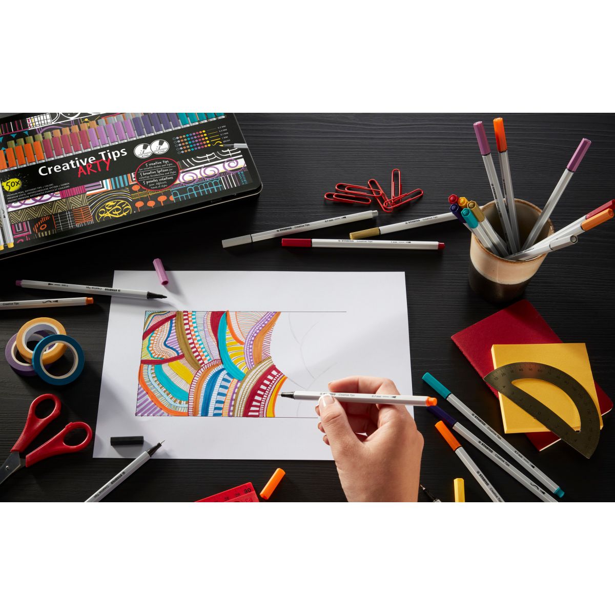 Kreativní set - STABILO Creative Tips ARTY 30 ks sada CLASSIC - 6 různých barev