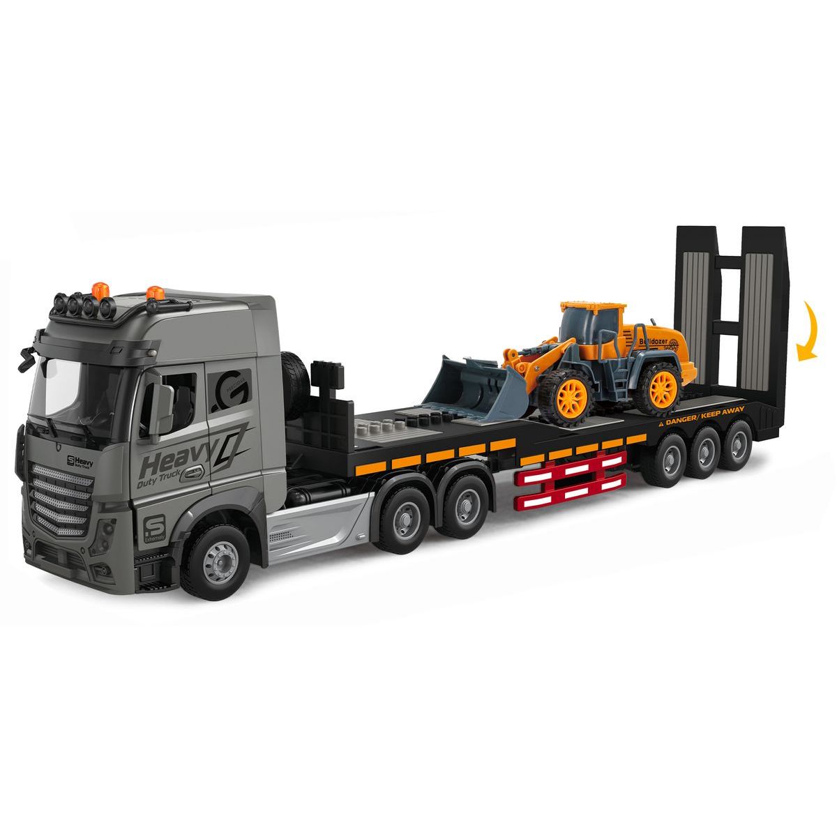 Sparkys 1:24 Kovový Kamion pro přepravu aut s nakladačem