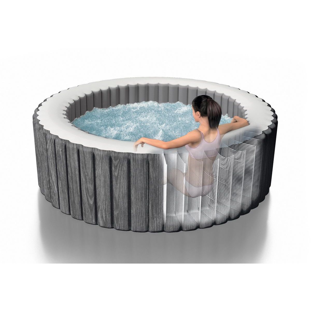 Intex 28440NP Vířivka PureSpa™ Greywood Bubble Deluxe pro 4 osoby