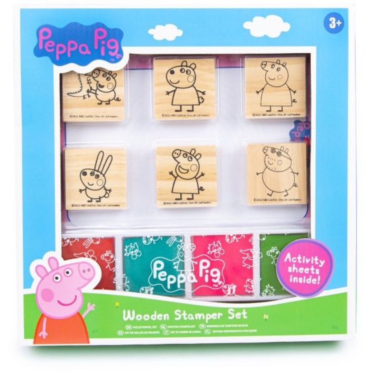 RMS Dřevěná sada razítek Prasátko Peppa